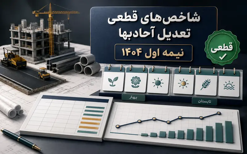 شاخص‌هاي قطعي تعديل آحادبها، نيمه اول سال 1404